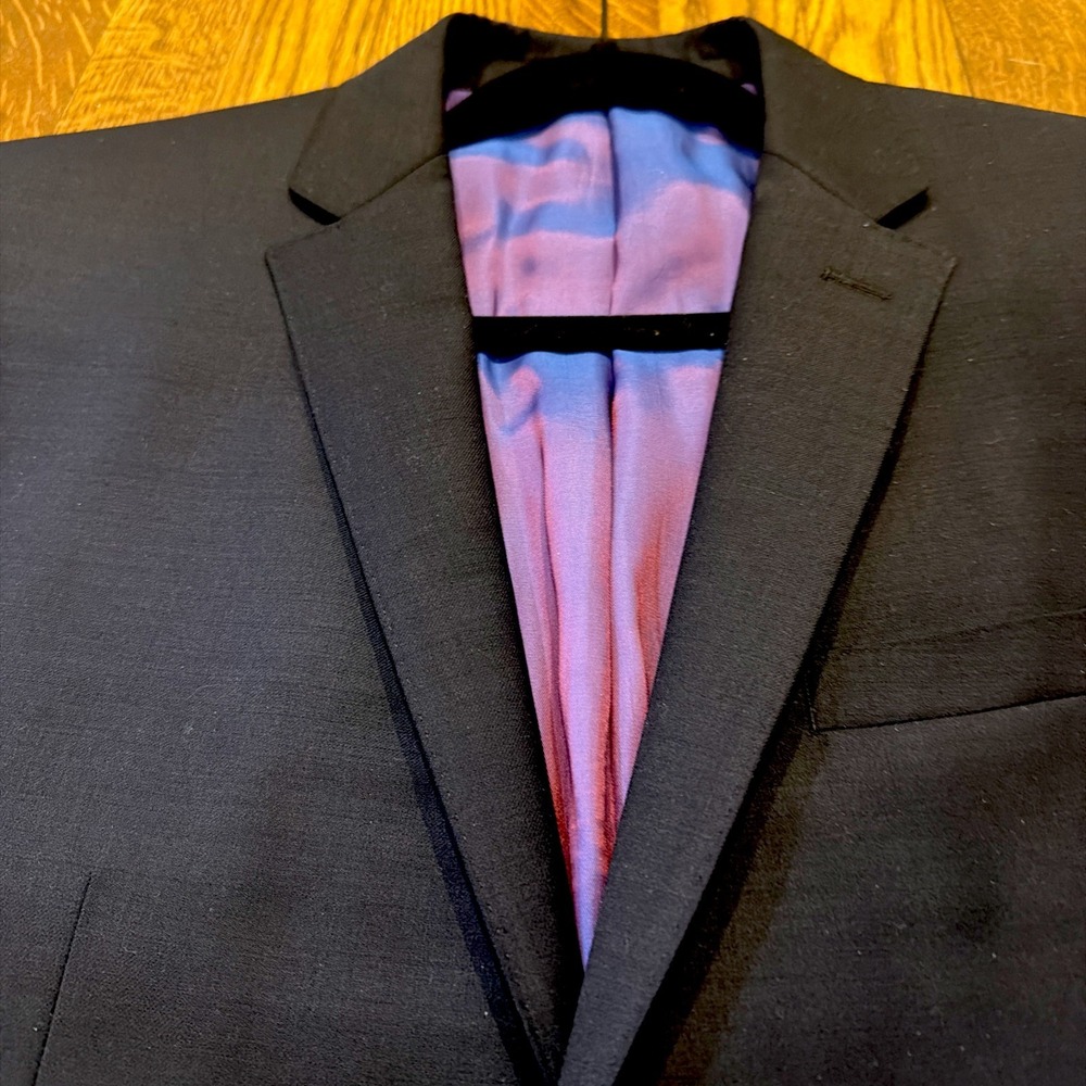 Bartorelli Napoli Sports Coat Wool Cashmere Super 150s Black Size 36R
